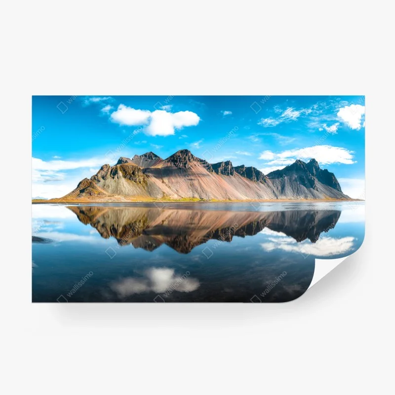 Wall mural Vestrahorn mirrored on calm waters at Stokksnes, Iceland