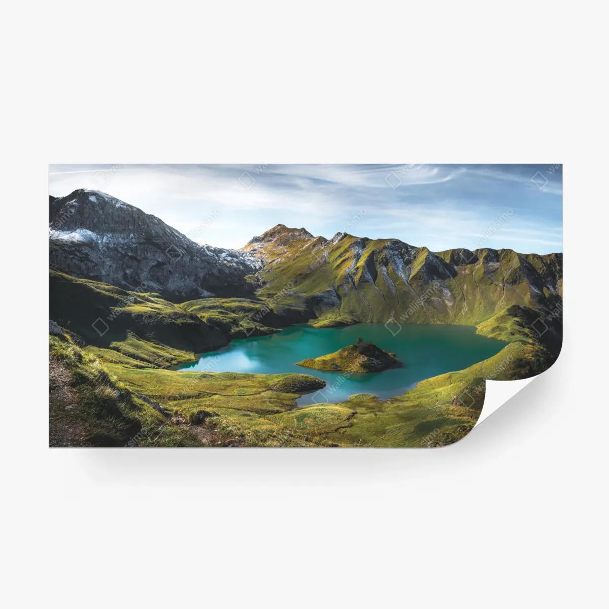 Wall mural turquoise lake at Schrecksee, Bavaria • Wallissimo®