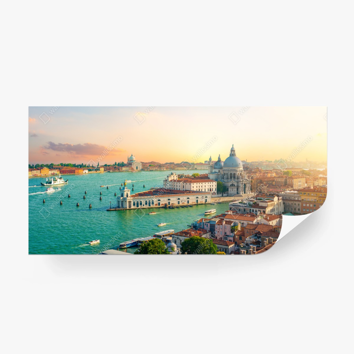Wall mural sunset panorama of Venice canals ⁕ Wallissimo®