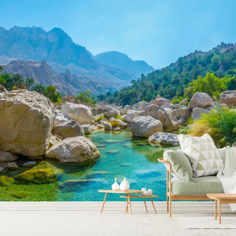 Wall mural turquoise mountain oasis