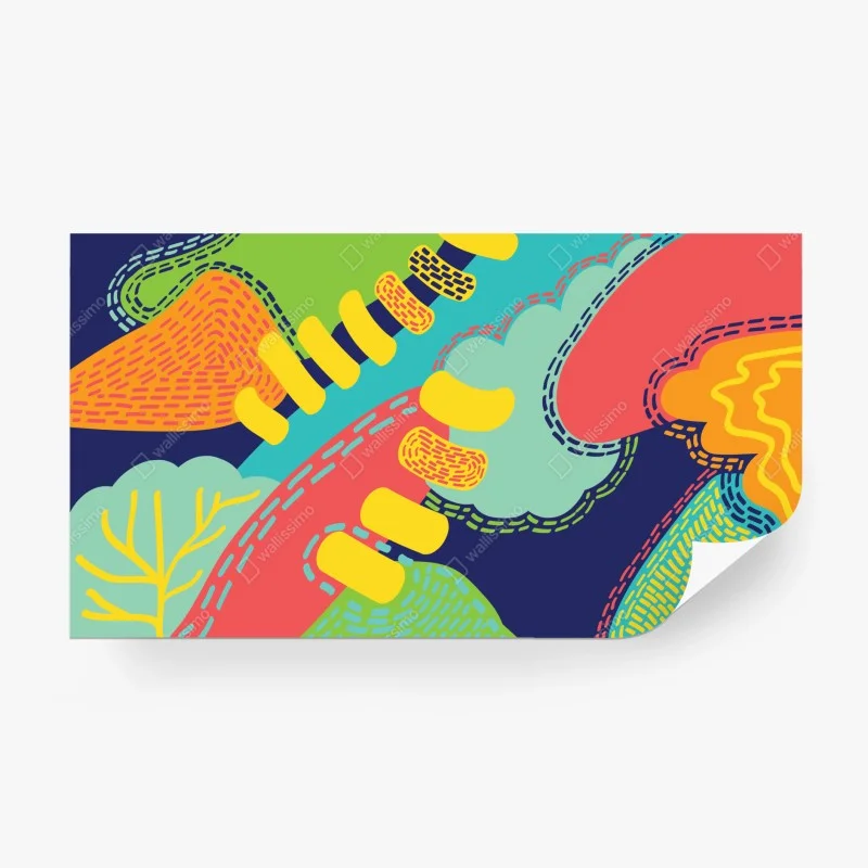 Wall mural vibrant abstract pattern art