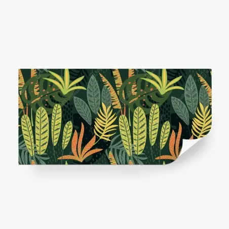 Wall mural vibrant tropical foliage pattern • Wallissimo®