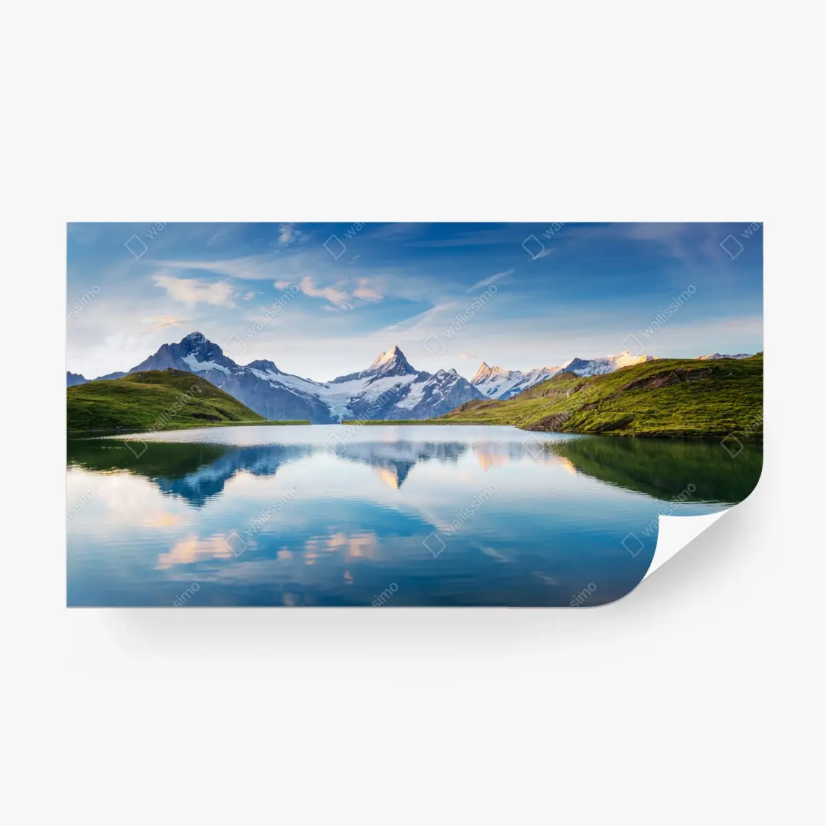 Wall mural majestic Alps reflection at Bachalpsee • Wallissimo®