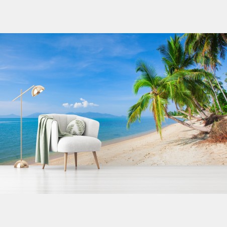 Wall mural tropical palm beach paradise • Wallissimo®