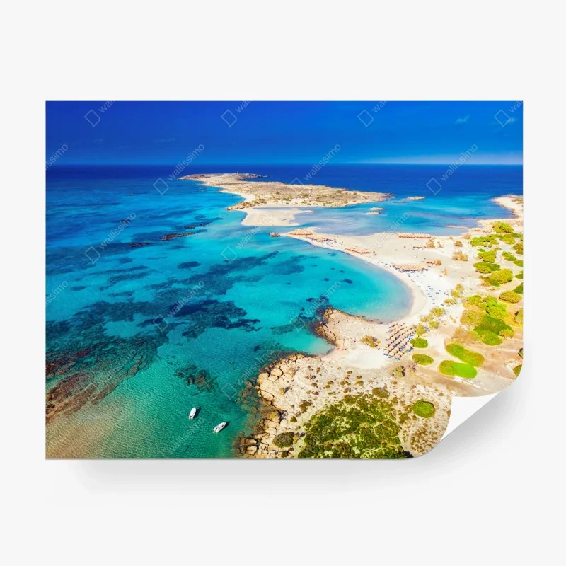 Wall mural Elafonissi beach, Crete turquoise lagoon