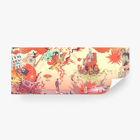 Wall mural psychedelic surrealist dreamscape • Wallissimo®