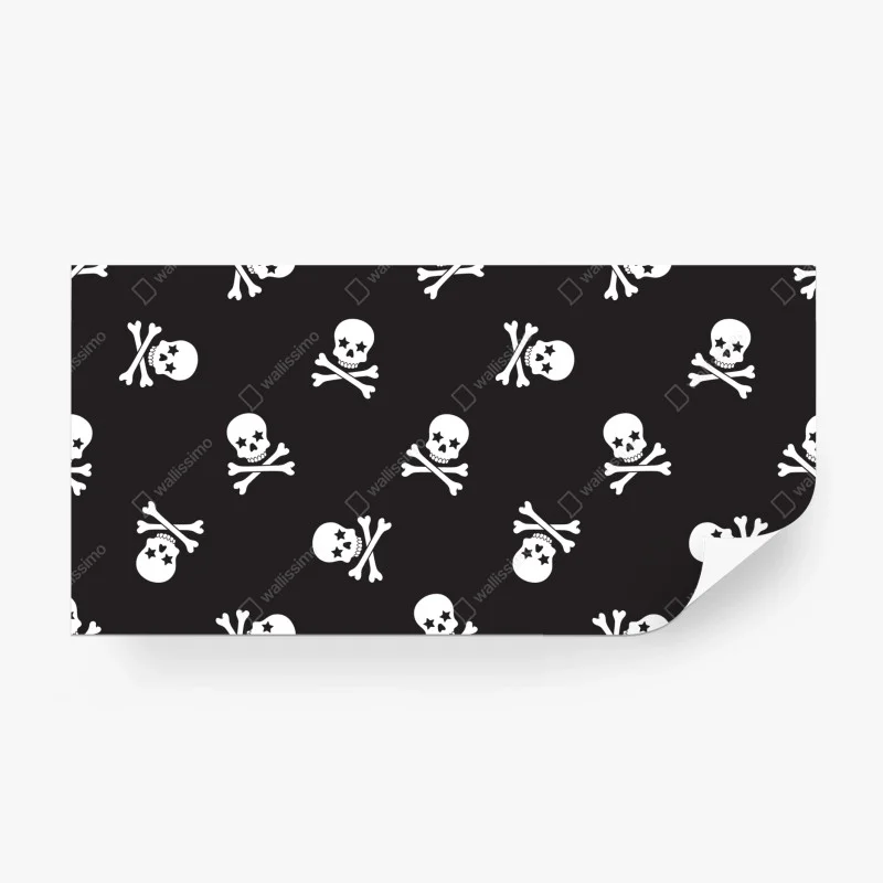 Wall mural skull and crossbones seamless pattern