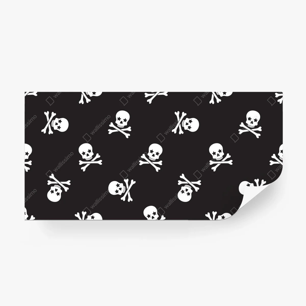 Wall mural skull and crossbones seamless pattern • Wallissimo®