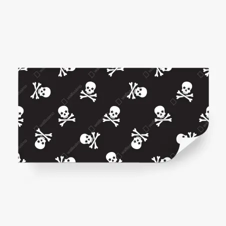 Wall mural skull and crossbones seamless pattern • Wallissimo®