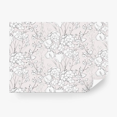 Wall mural delicate pastel floral design • Wallissimo®