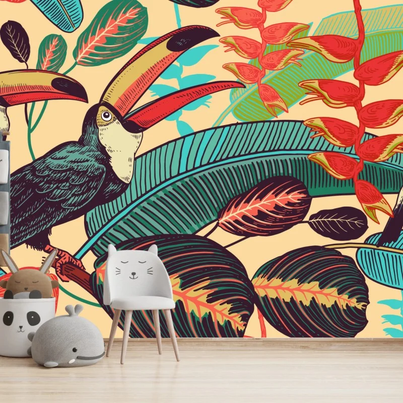 Wall mural tropical toucan paradise