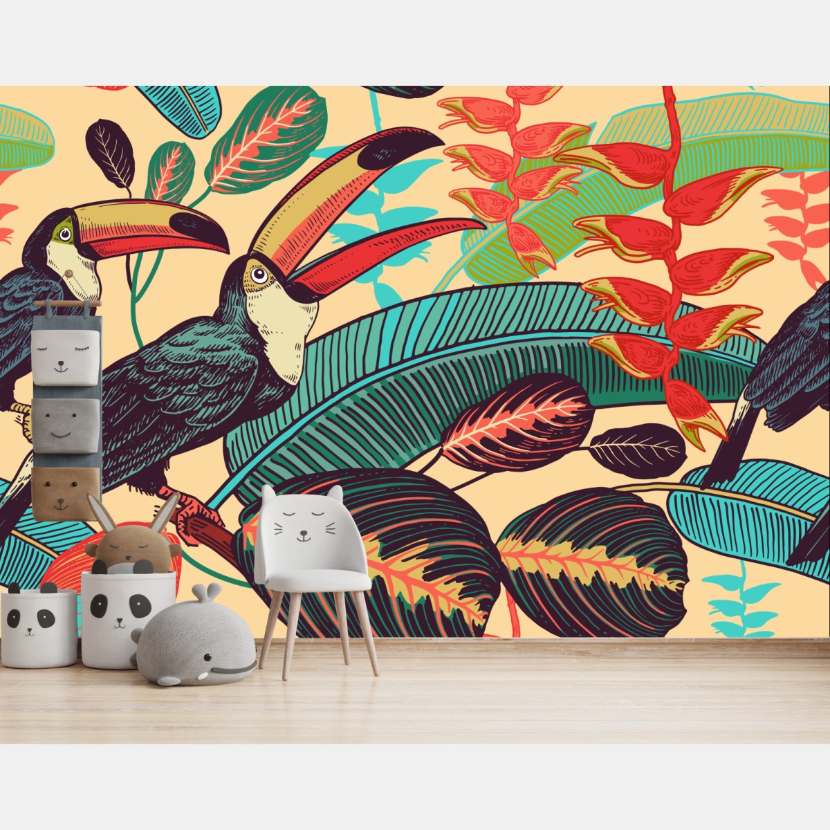 Wall mural tropical toucan paradise • Wallissimo®