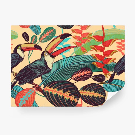 Wall mural tropical toucan paradise • Wallissimo®