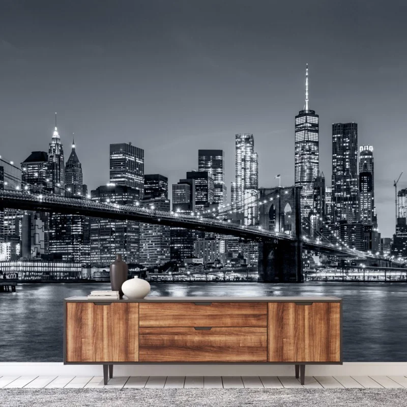 Wall mural New York skyline at night