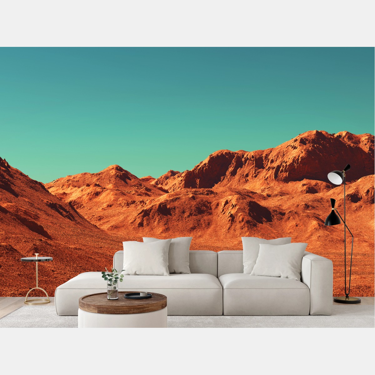 Wall mural martian landscape sci-fi vista • Wallissimo®