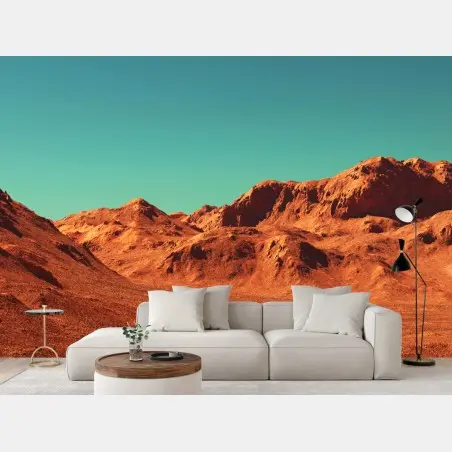 Wall mural martian landscape sci-fi vista • Wallissimo®