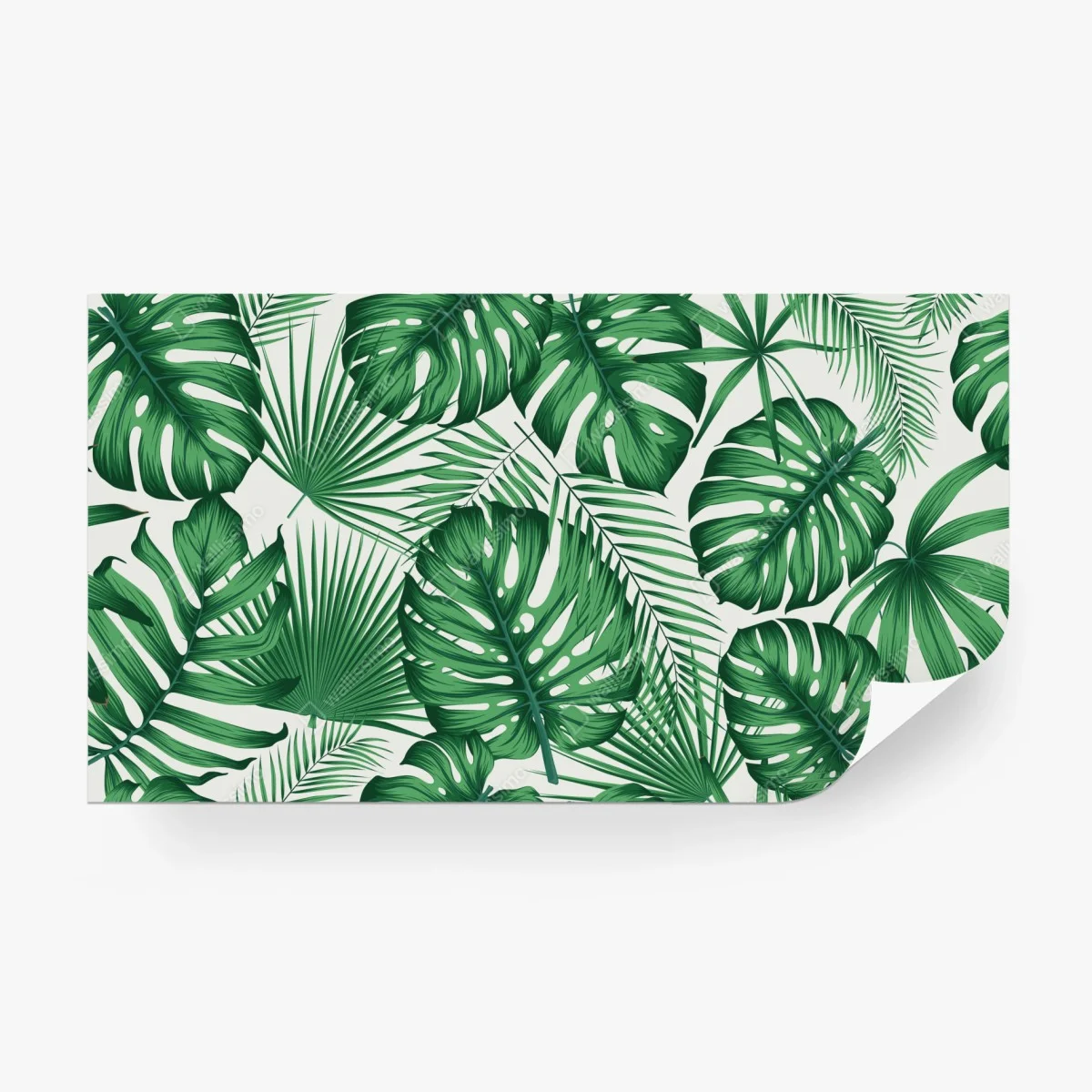 Wall mural tropical monstera and palm leaves pattern • Wallissimo®