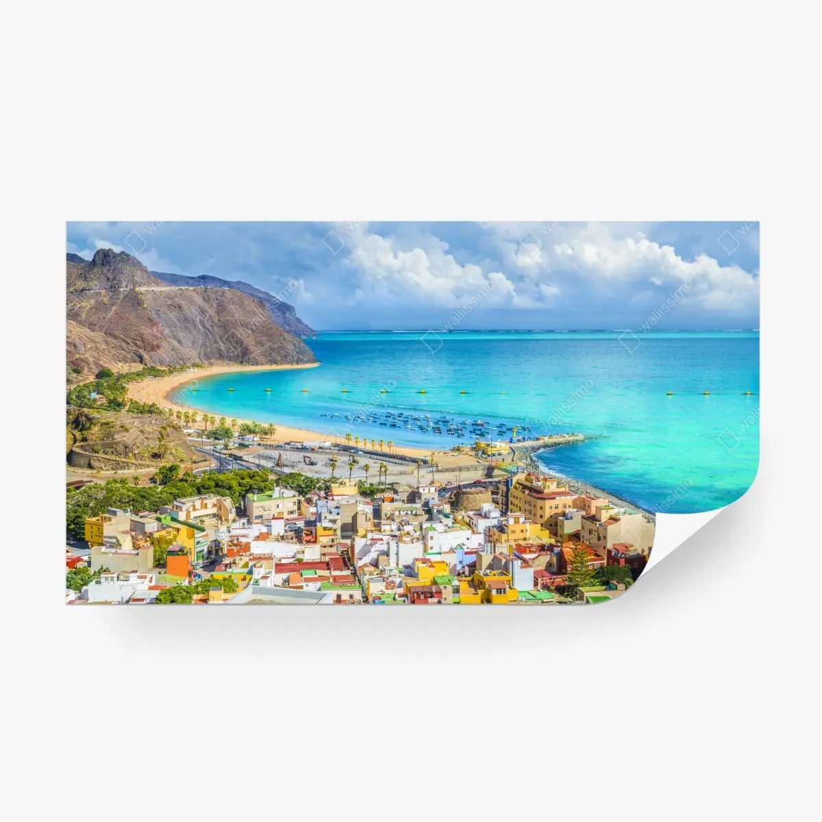 Wall mural Las Teresitas beach panorama, Tenerife • Wallissimo® Wall mural Las Teresitas beach panorama, Tenerife • Wallissimo®