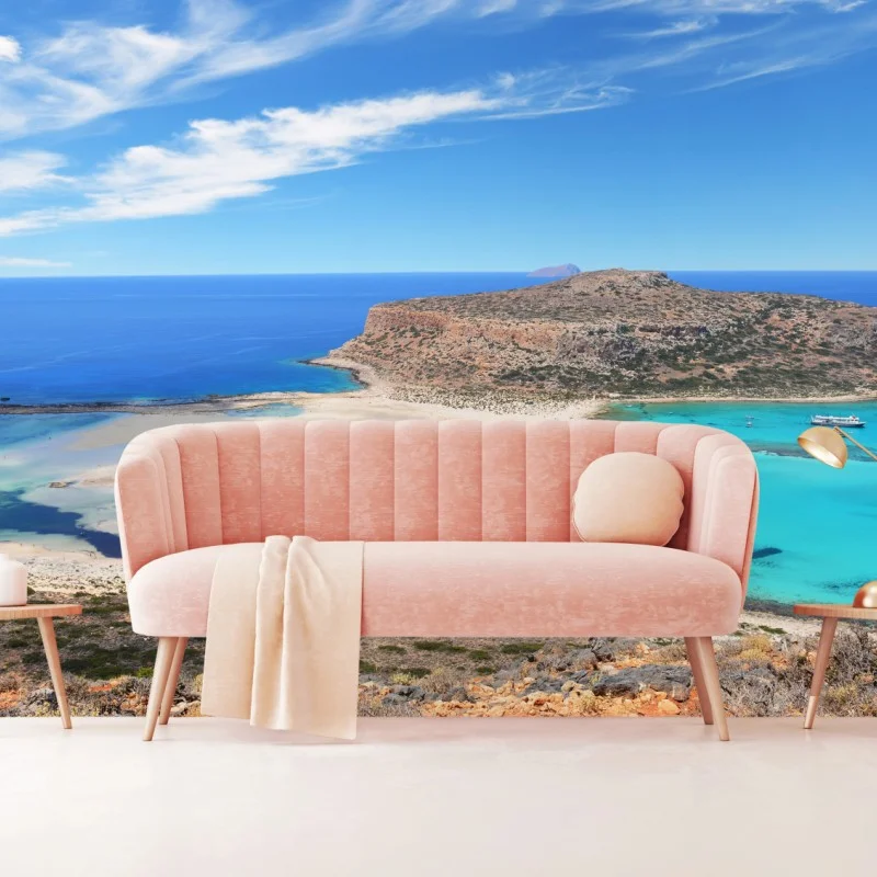 Wall mural Balos lagoon turquoise seascape, Crete