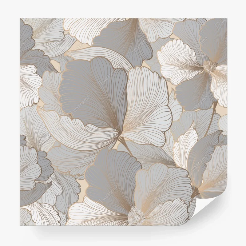 Wall mural delicate pastel floral pattern