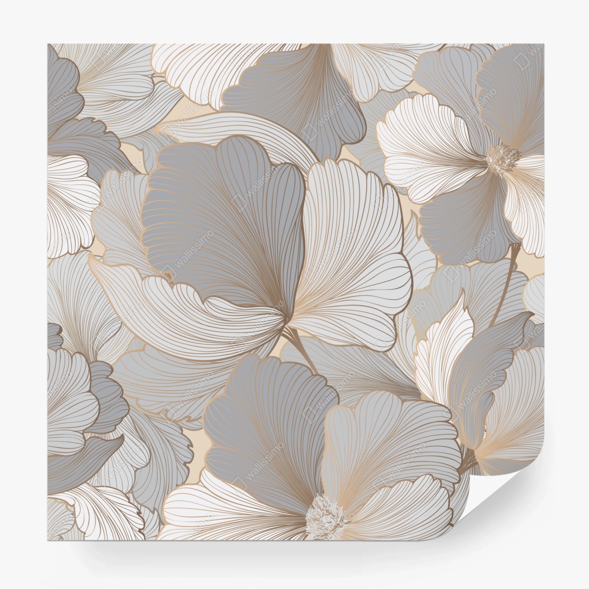 Wall mural delicate pastel floral pattern ⁕ Wallissimo® Wall mural delicate pastel floral pattern ⁕ Wallissimo®