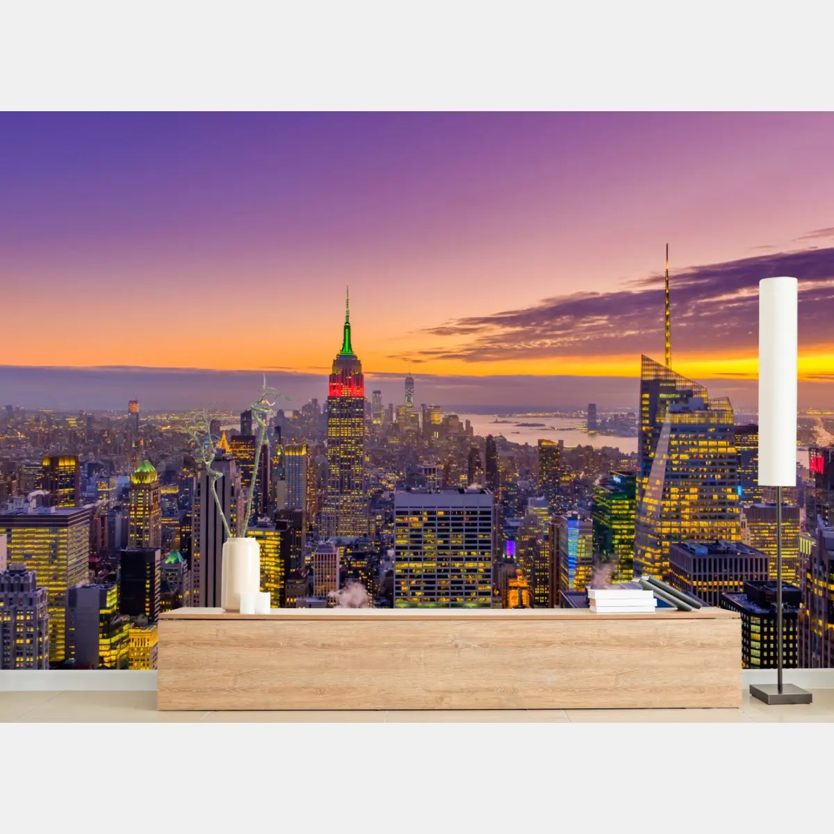 Wall mural vibrant New York skyline at sunset • Wallissimo®