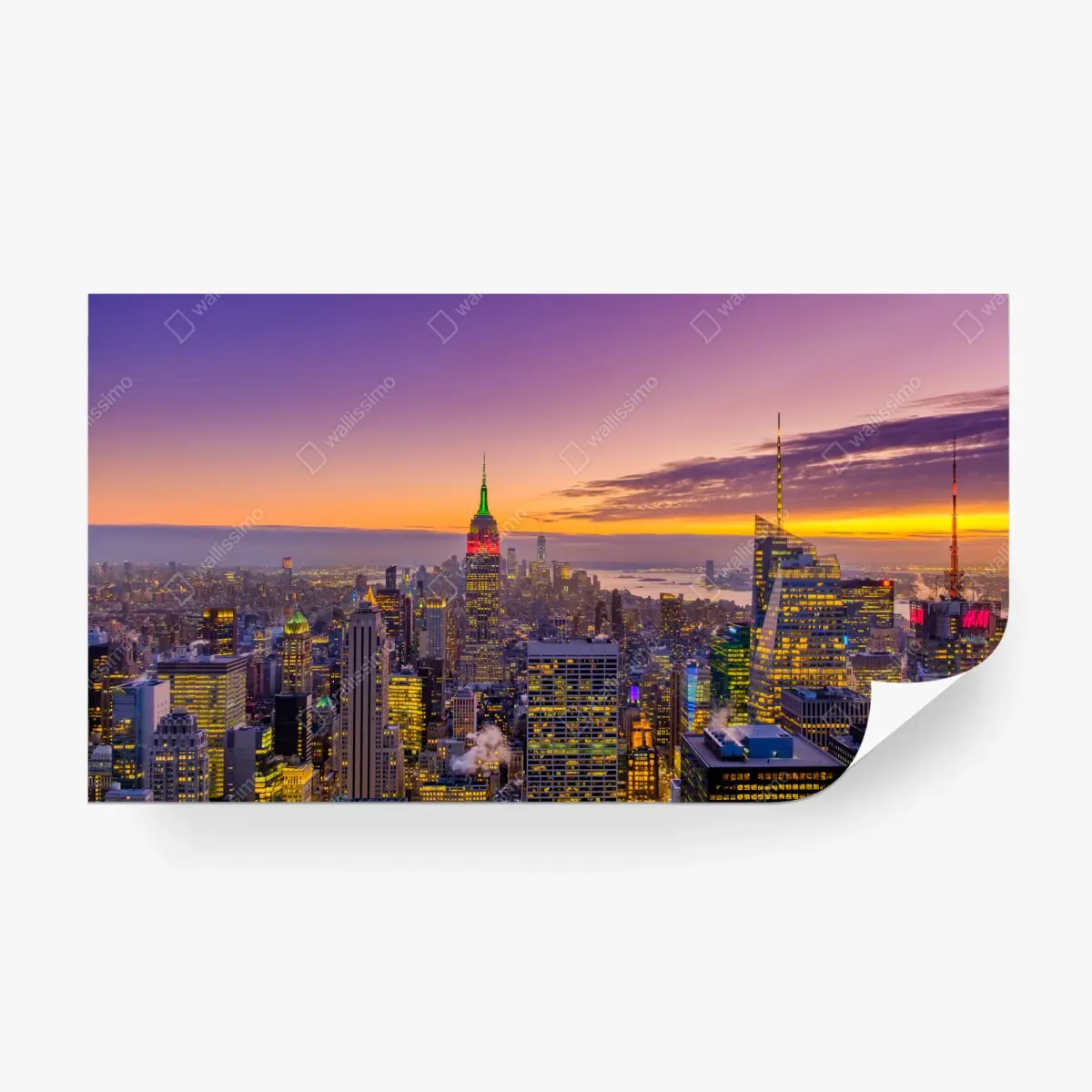 Wall mural vibrant New York skyline at sunset • Wallissimo®