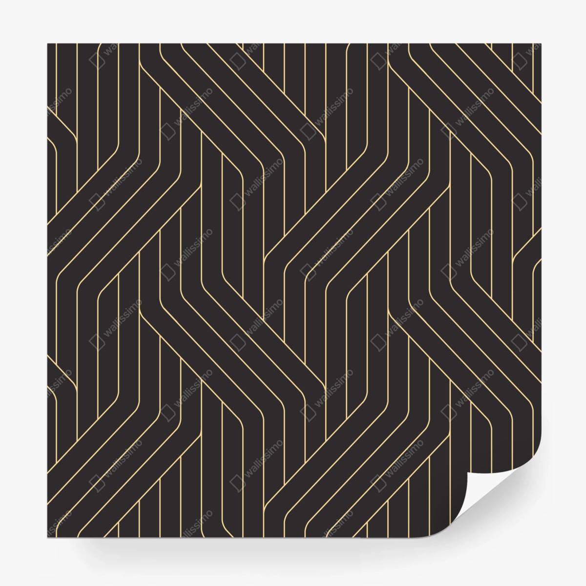 Wall mural geometric art deco pattern with gold lines ⁕ Wallissimo® Wall mural geometric art deco pattern with gold lines ⁕ Wallissimo®