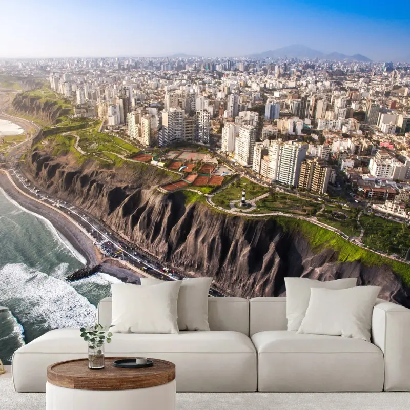 Wall mural Miraflores coastline panorama, Lima