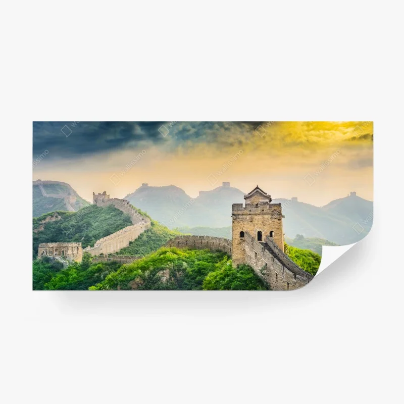 Wall mural sunrise over the Great Wall of China