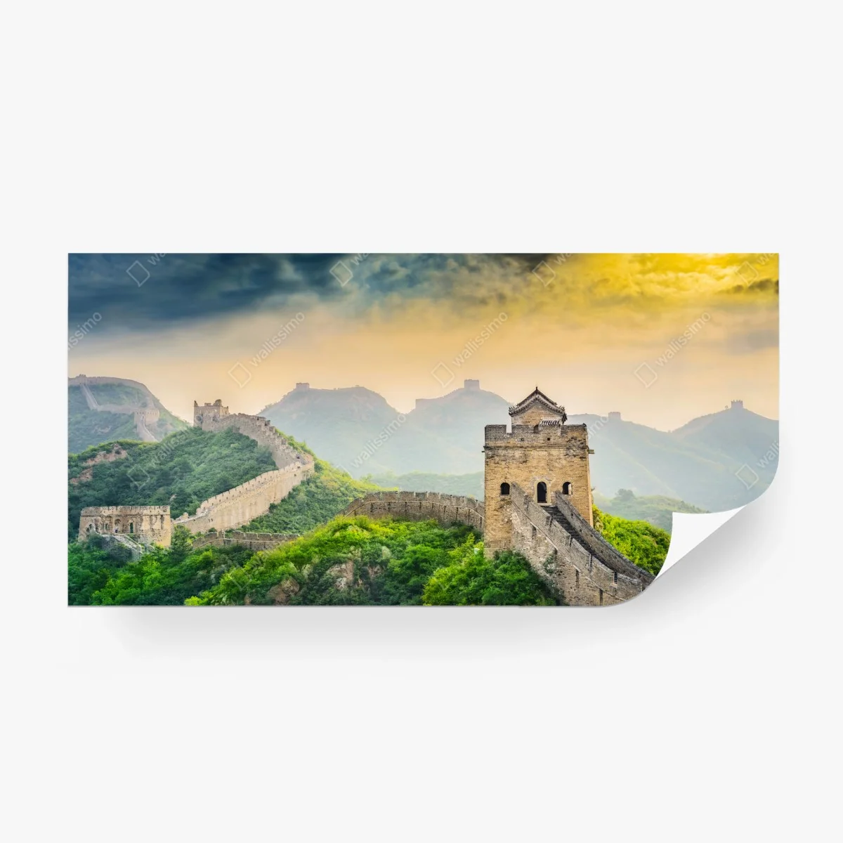 Wall mural sunrise over the Great Wall of China ⁕ Wallissimo® Wall mural sunrise over the Great Wall of China ⁕ Wallissimo®