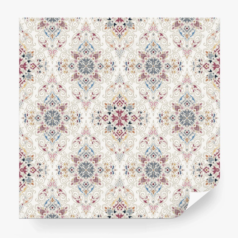 Wall mural ornate vintage damask pattern