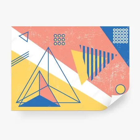 Wall mural pastel geometric shapes composition • Wallissimo®