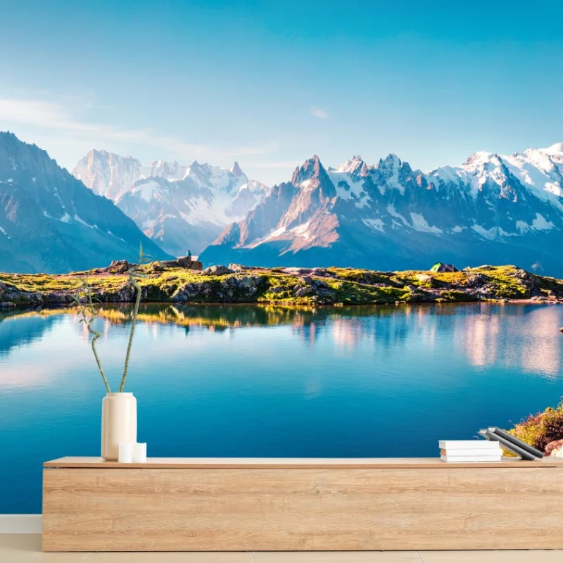 Wall mural Lac Blanc with Mont Blanc panorama