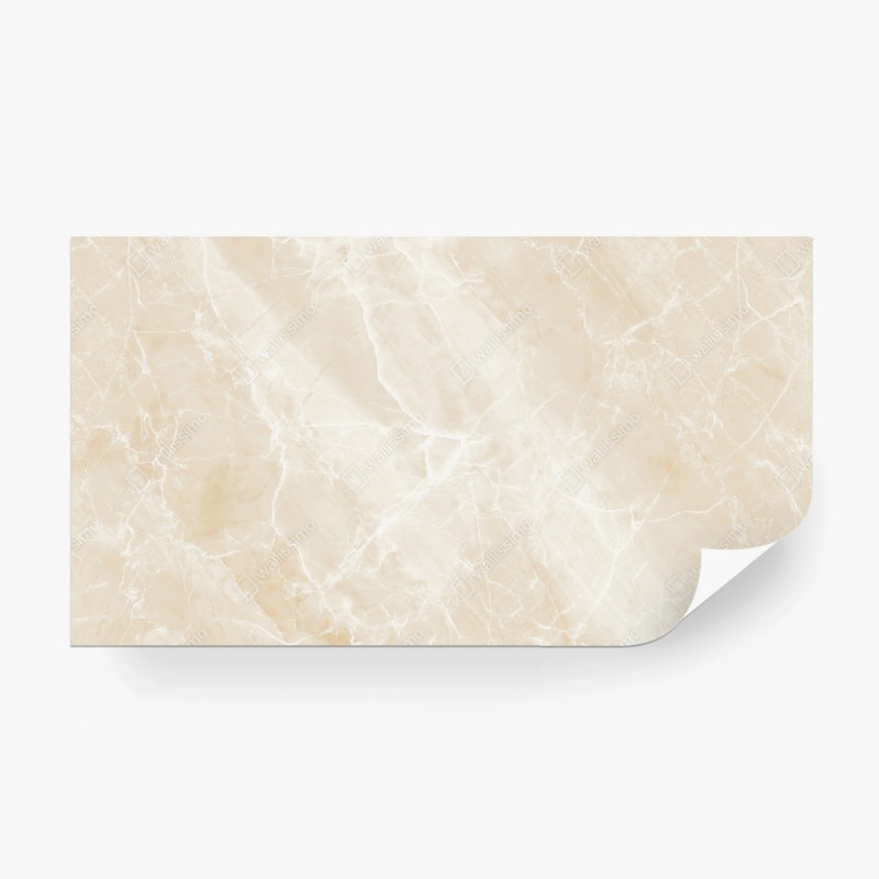 Wall mural beige marble texture with white veining