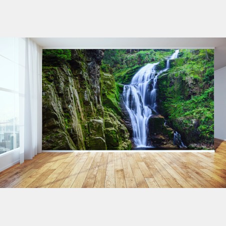 Wall mural Kamienczyk waterfall in Karkonosze • Wallissimo®