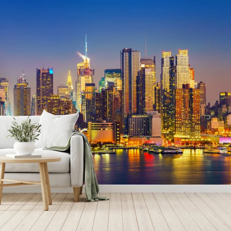 Wall mural Manhattan skyline at dusk