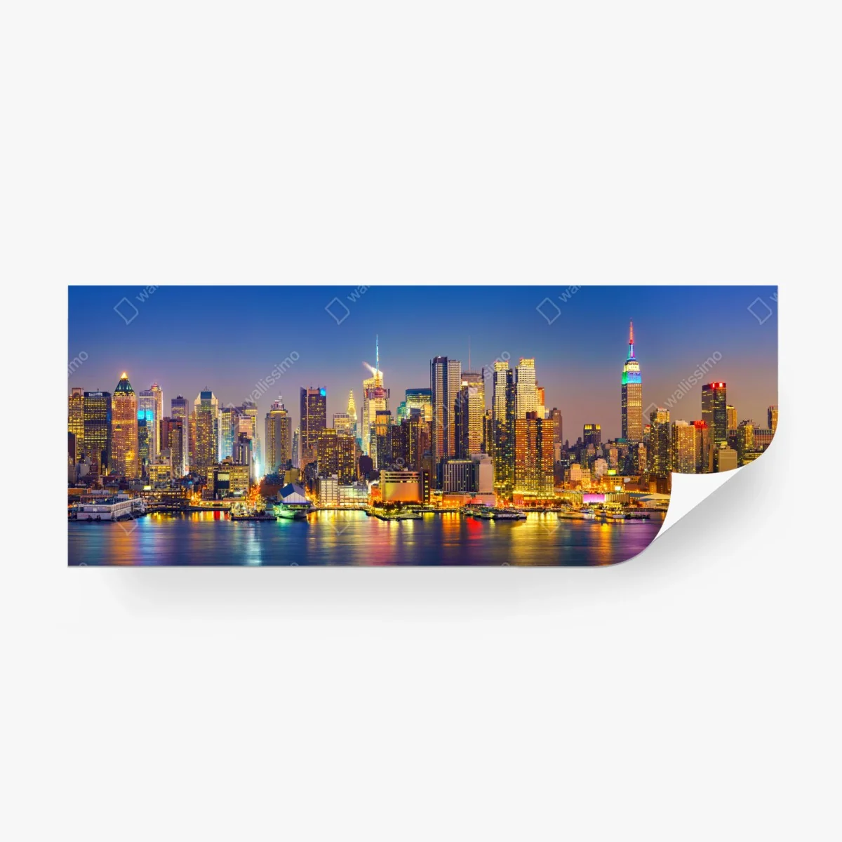 Wall mural Manhattan skyline at dusk • Wallissimo®