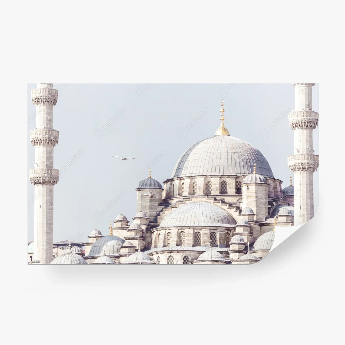 Wall mural Istanbul mosque domes in soft light • Wallissimo® Wall mural Istanbul mosque domes in soft light • Wallissimo®