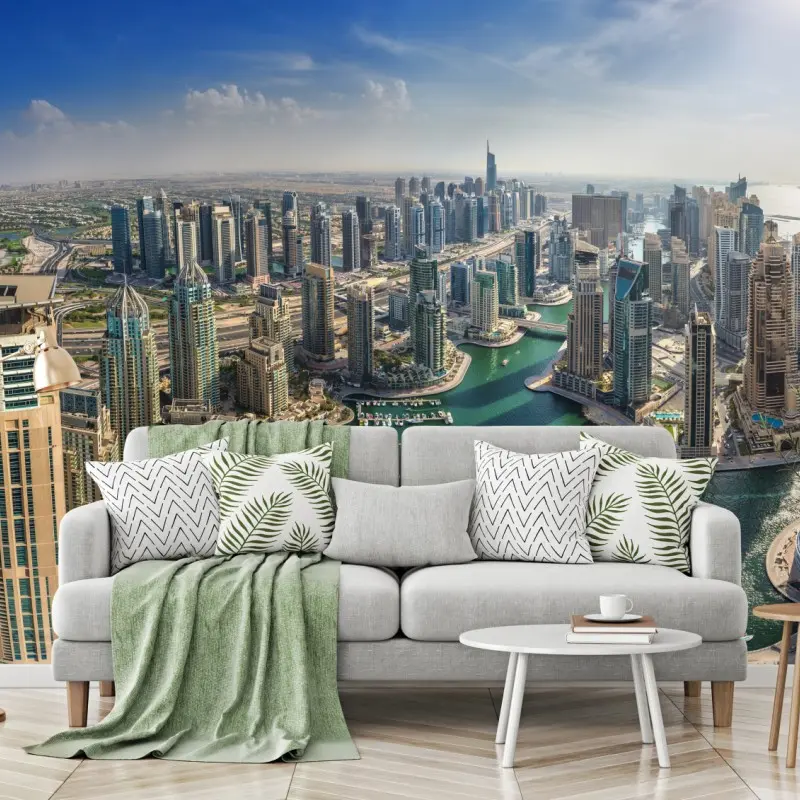 Wall mural Dubai Marina skyline panorama
