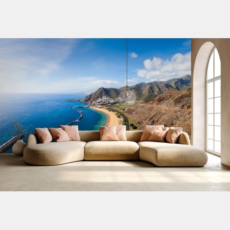 Wall mural Las Teresitas beach panorama • Wallissimo®