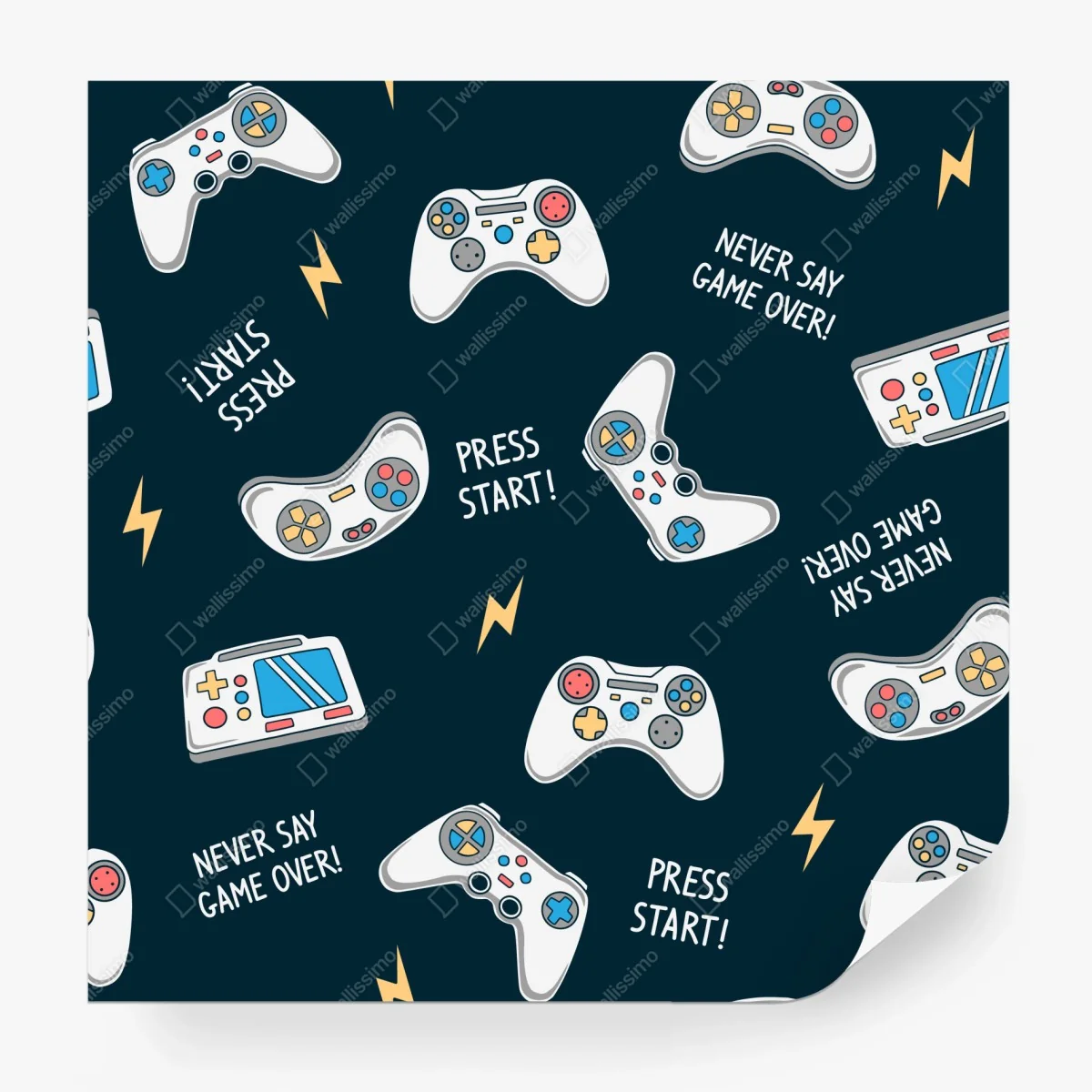 Wall mural retro game controllers pattern • Wallissimo®