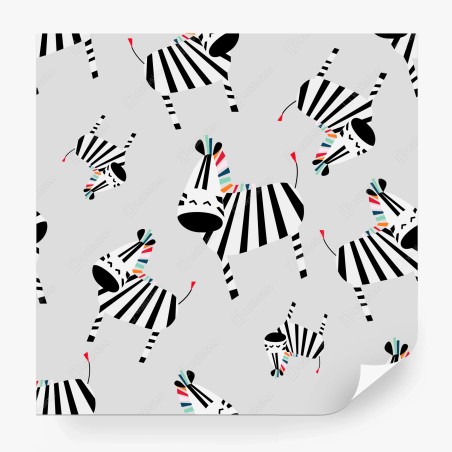 Wall mural playful zebra stripe pattern • Wallissimo®