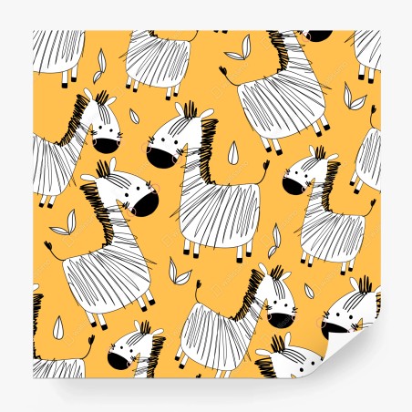 Wall mural playful zebra pattern for kids room • Wallissimo®