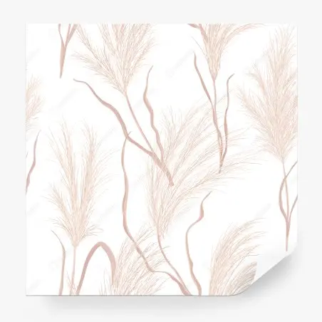Wall mural soft pampas grass pattern • Wallissimo®