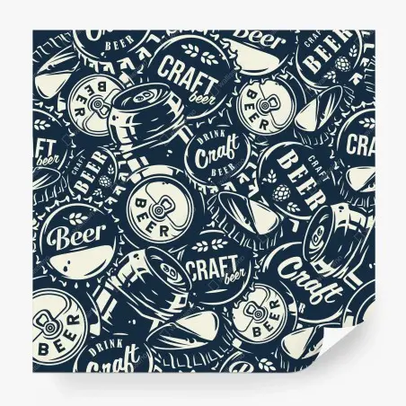Wall mural craft beer caps pattern • Wallissimo®