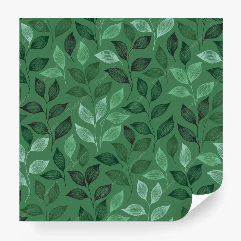 Wall mural delicate ginkgo leaf pattern • Wallissimo®