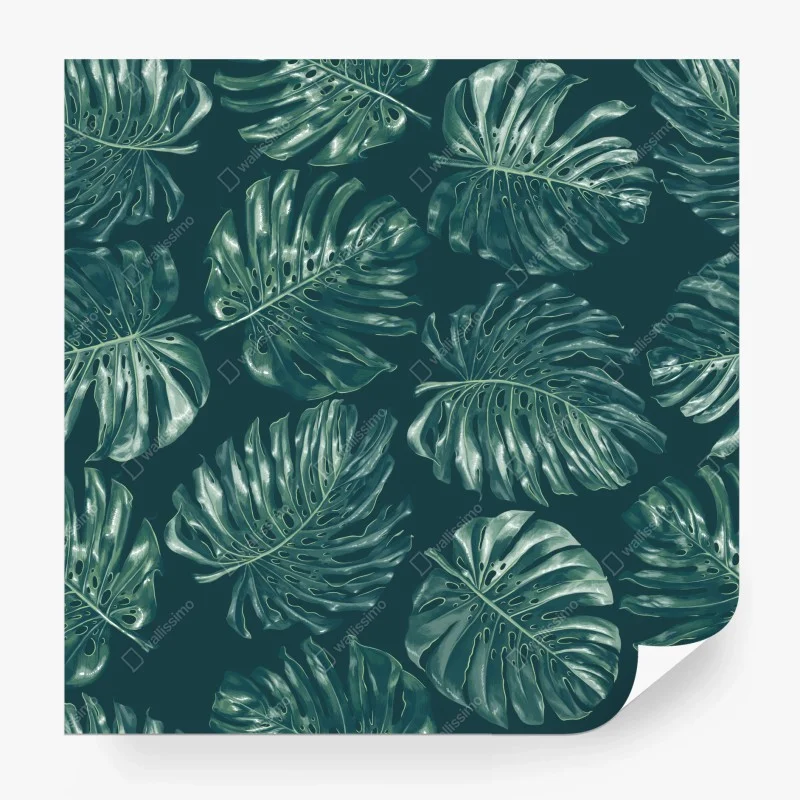 Wall mural tropical monstera leaf pattern