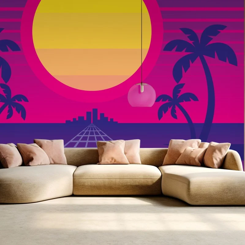 Wall mural neon sunset boulevard