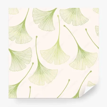 Wall mural delicate ginkgo leaf pattern • Wallissimo®
